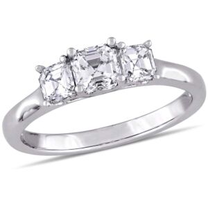 Amour 1 cttw Diamond 3-Stone Engagement Ring in 14K White Gold JMS005280-0800