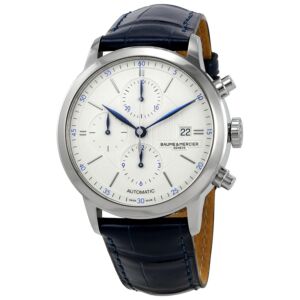 Men's Classima Chronograph (Alligator) Leather Silver Dial Watch